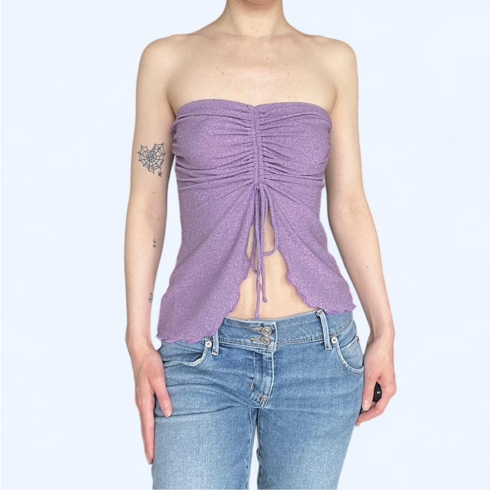Urban Outfitters Purple Sparkle Tube Top
